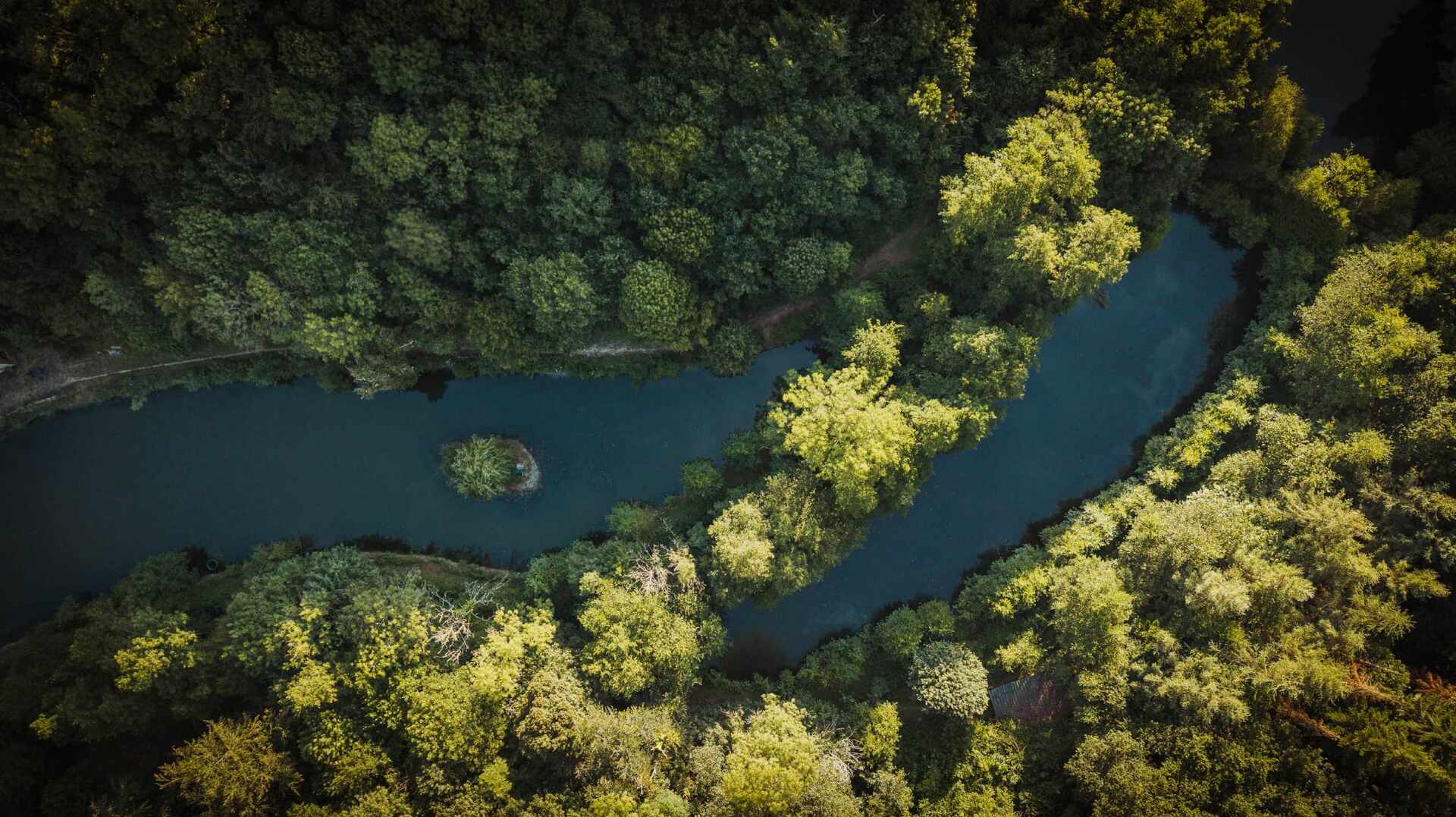 La rivière et les bois vus du ciel